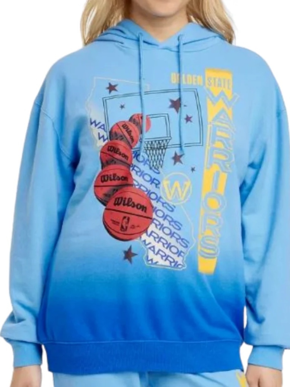 NWT Women's NBA Golden State Warriors Hoodie Size Extra Small Oversized